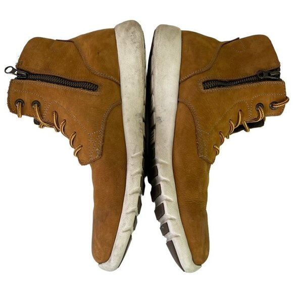 GBX Atomik Mens Ankle Boots Size 10 Lace Up Side Zip Tan Leather $90 MSRP - Picture 4 of 12